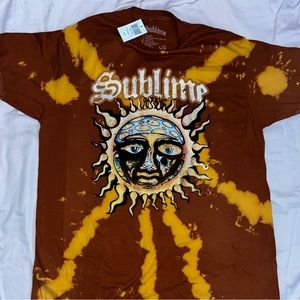 Orange and yellow tie dye sublime t-shirt